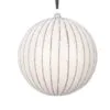 4.75" White With Glitter Stripes Ball Set Of 6 1 4.75" White With Glitter Stripes Ball Set Of 6 -Christmas decorations 0671407240A