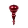 10" Shiny Burgundy Finial Set Of 6 -Christmas decorations 0671407247