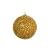 4" Gold Tinsel Ball Ornament Set Of 12 -Christmas decorations 0671407255