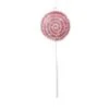 10" Red Lollipop With Clear Glitter Set Of 12 -Christmas decorations 0671407287