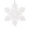 10" White Snowflake Ornament Set Of 2 -Christmas decorations 0671407292