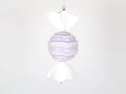 18" Purple Candy Glitter Ornament Set Of 2