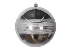 8" Shiny Glitter Ball Set Of 6 -Christmas decorations 0671407442