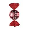 7" Red Swirl Shiny Candy Ornament Set Of 12 -Christmas decorations 0671407562