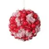 7" Red Holly Berry Ice Ball Ornament Set Of 8 -Christmas decorations 0671407681