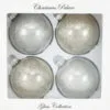 4" Champagne & Silver Glass Ball Ornaments Set Of 24 -Christmas decorations 0671407858