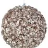 3" Champagne Sequin Ball Set Of 12 -Christmas decorations 0671407899