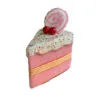 6" Pink Cake Slice With Sprinkles Ornament Set Of 6 -Christmas decorations 0671408314