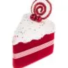 6" Red Cake With Sprinkles Set Of 6 -Christmas decorations 0671408315
