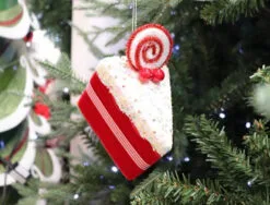 6" Red Cake With Sprinkles Set Of 6 -Christmas decorations 0671408315WEB