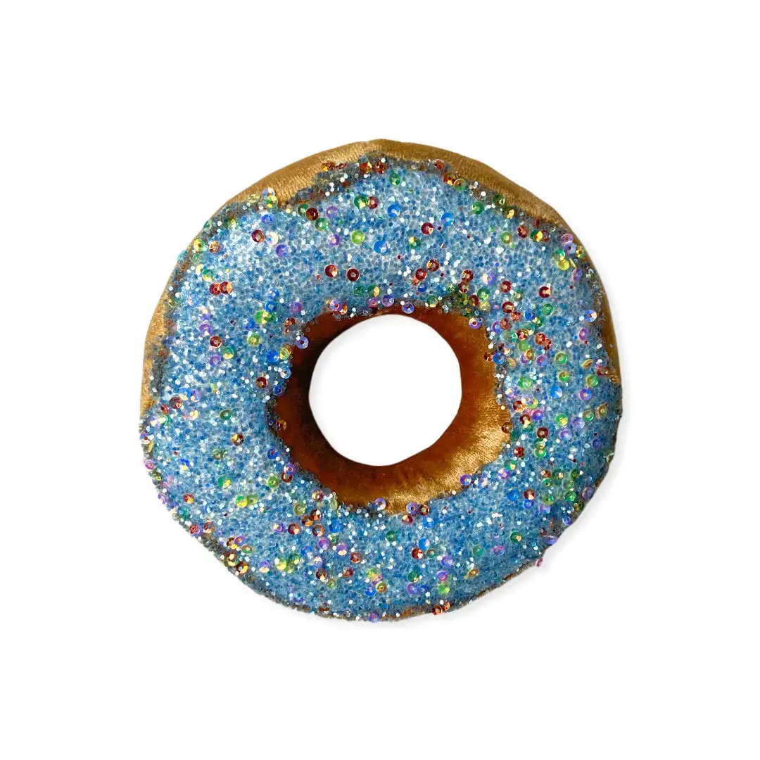 5" Blue Donut With Sprinkles Ornament Set Of 6 3 5" Blue Donut With Sprinkles Ornament Set Of 6