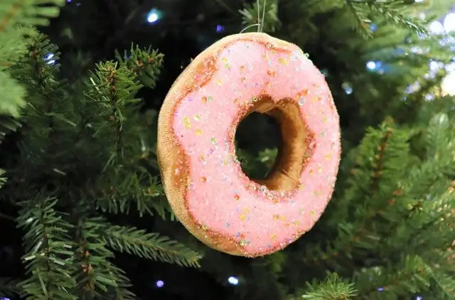 5" Pink Donut With Sprinkles Ornament Set Of 6 4 5" Pink Donut With Sprinkles Ornament Set Of 6 - Image 2