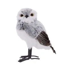17" Grey Elegant Owl