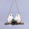4" White Hanging Birds -Christmas decorations 0671408398