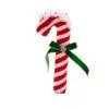 9" Red & White Candy Cane With Green Bow Ornament Set Of 6 -Christmas decorations 0671408424