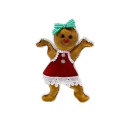 8" Happy Gingerbread Girl Ornament
