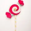 17" Pink Swirl Lollipop Pick Set Of 2 -Christmas decorations 0671408452