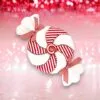 2" Red & White Candy Ornament Set Of 6 -Christmas decorations 0671408486 1