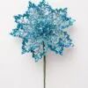 6" Glitter Poinsettia Set Of 6 1 6" Glitter Poinsettia Set Of 6 -Christmas decorations 0671408910 1