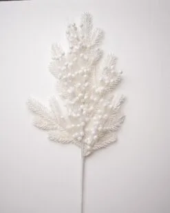 31" White Berry Snow Branch Set Of 4