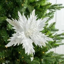 12" Poinsettia Clip Set Of 6 -Christmas decorations 0671409147 2