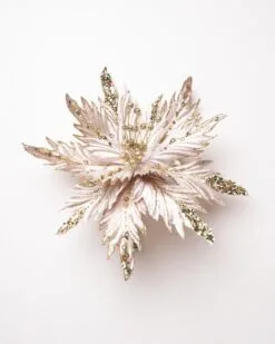 12" Poinsettia Clip Set Of 6