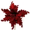 15" Velvet Poinsettia Set Of 6