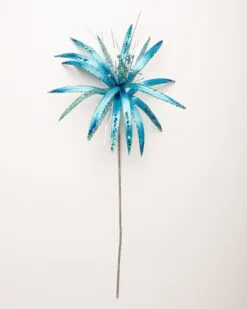 25" Aqua & Silver Papyrus Set Of 6