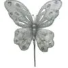 9" Silver Glitter Butterfly Set Of 12 -Christmas decorations 0671409281