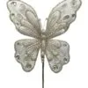 9" Platinum Glitter Butterfly Set Of 12 2 9" Platinum Glitter Butterfly Set Of 12 -Christmas decorations 0671409282