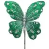9" Green & Silver Butterfly Set Of 12 -Christmas decorations 0671409283