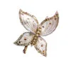 8" Ivory & Gold Gem Butterfly Set Of 6 2 8" Ivory & Gold Gem Butterfly Set Of 6 -Christmas decorations 0671409298