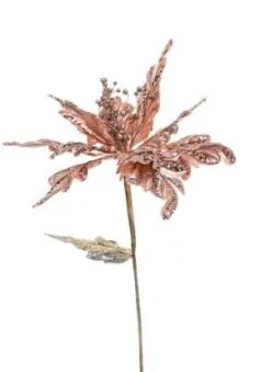 15" Velvet Poinsettia Set Of 6 -Christmas decorations 0671409326WEB4