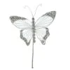 9" Silver Butterfly Pick Set Of 6 -Christmas decorations 0671409370BB