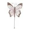 9" Pink Butterfly Pick Set Of 6 -Christmas decorations 0671409371a