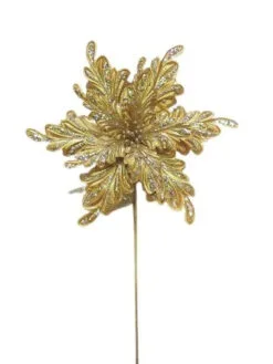 15" Velvet Poinsettia Set Of 6 -Christmas decorations 0671409388