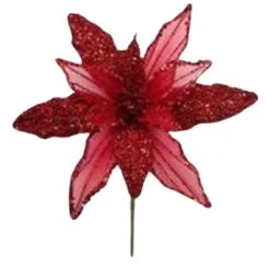 10" Poinsettia Cluster Set Of 6 -Christmas decorations 0671409462
