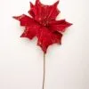 21" Red Velvet Poinsettia Stem Set Of 4 -Christmas decorations 0671409520