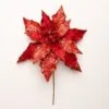 14" Glitter Poinsettia Set Of 6 1 14" Glitter Poinsettia Set Of 6 -Christmas decorations 0671409521