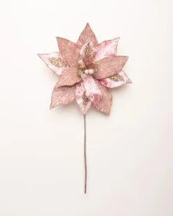 18" Poinsettia Stem Set Of 6