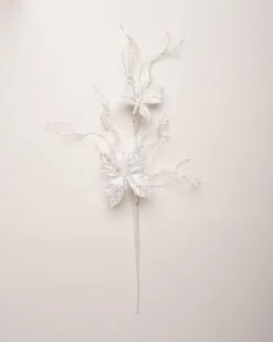 22" White Butterfly Spray Set Of 6