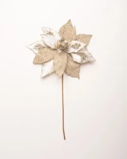 18" Poinsettia Stem Set Of 6 -Christmas decorations 0671409556