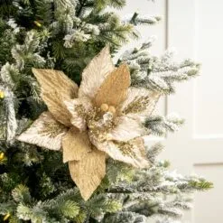 18" Poinsettia Stem Set Of 6 -Christmas decorations 0671409556 2