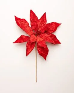 15" Poinsettia Pick Set Of 6 -Christmas decorations 0671409560