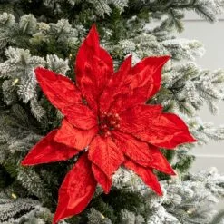 15" Poinsettia Pick Set Of 6 -Christmas decorations 0671409560 1