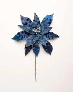 15" Poinsettia Pick Set Of 6