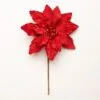 9" Velvet Poinsettia Pick Set Of 6 -Christmas decorations 0671409563