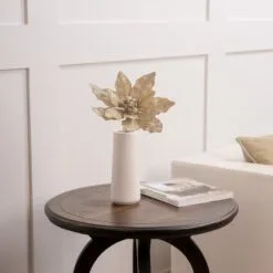 12" Glitter Poinsettia Set Of 6 -Christmas decorations 0671409574 2