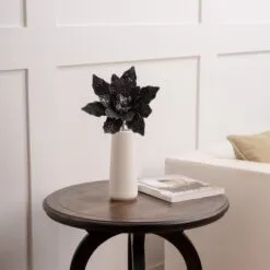 12" Glitter Poinsettia Set Of 6 -Christmas decorations 0671409578 2