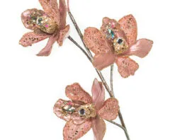 26" Pink Orchid Spray Set Of 4 -Christmas decorations 0671409583B